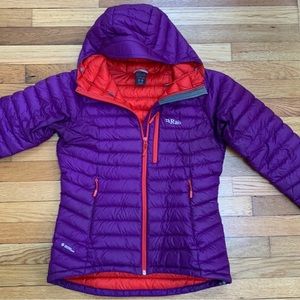 Rab microlight alpine puffy jacket - women’s medium purple
